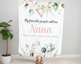 Personalized Blanket for Grandma, Mothers Day Gift for Grandma, Grandma Gift, Gifts for Grandma, Grandma Blanket, Custom Blanket for Grandma