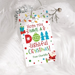 Editable Christmas Gift Tags Dough lightful Christmas Tag Classroom