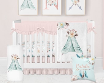 boho crib bedding girl