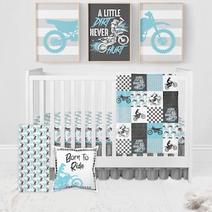 Motocross crib bedding set sales