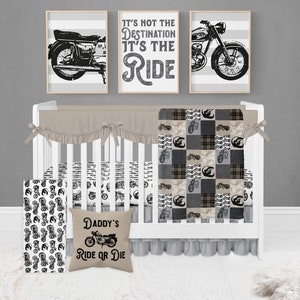 Motorcycle Crib Bedding Set, Baby Boy Crib Bedding Set Motorcycle Baby Bedding, Motorcycle Nursery, Boy Nursery Bedding, Motorcycle Blanket