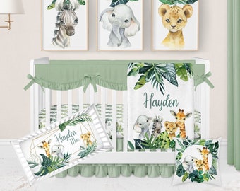 Safari Crib Bedding Set, Crib Bedding Set Boy, Safari Nursery Bedding, Safari Crib Sheet, Safari Animal Baby Bedding Set, Baby Boy Crib Sets