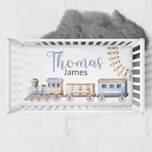 Thomas the Train and Friends Inspired Cotton Blend Crib Bedding White Fitted Train Crib Sheet Railroad Bedding Child s Nursery Sheet Etsy