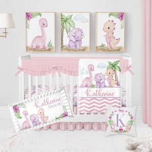 Dinosaur crib bedding girl cheap