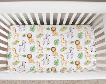 Safari Crib Sheet, Safari Nursery, Safari Animals, Safari Crib Bedding, Crib Sheets Boy, Boy Crib Bedding, Jungle Nursery Bedding, Baby Boy