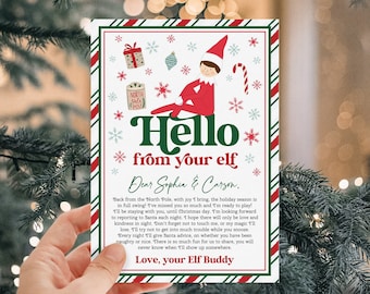 Editable Elf Arrival Letter, Christmas Elf Introduction Letter, Elf Hello Letter From Elf, New Elf Letter, First Time Elf Letter Printable