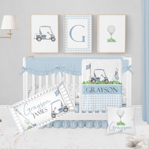 Golf crib bedding sale