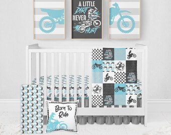 motocross crib bedding