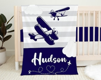 plane crib bedding