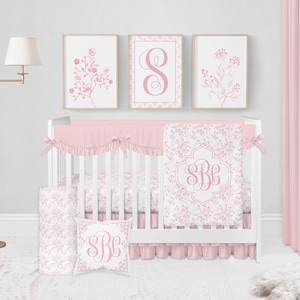 Dusky pink cot bedding store