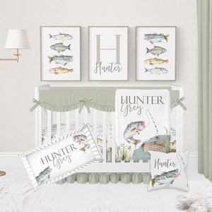 Bass Fishing Crib Bedding Etsy
