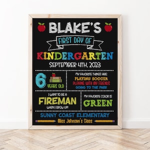 First Day of School Sign Printable Poster, Chalkboard Back to School Sign, Editable First Day of School Chalkboard Sign, Instant Download