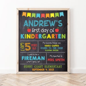 Chalkboard Back to School Sign, Editable First Day of School Chalkboard Sign, Printable First Day of School Sign Photo Prop Instant Download