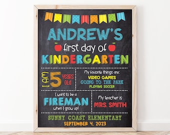 Chalkboard Back to School Sign, Editable First Day of School Chalkboard Sign, Printable First Day of School Sign Photo Prop Instant Download