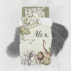 Safari Bedding Set, Safari Duvet Bedding Set, Comforter Bedding Twin XL, Boy Bedding Set, Twin Duvet Cover, Queen, King, Kid Bedding Sets
