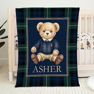 Ralph lauren bear blanket - Etsy 日本