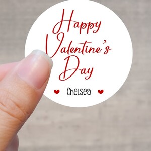 Happy Valentine&#39;s Day Stickers, Kids Valentines For School, Personalized Valentines Stickers, Classroom Valentines Party, School Valentines