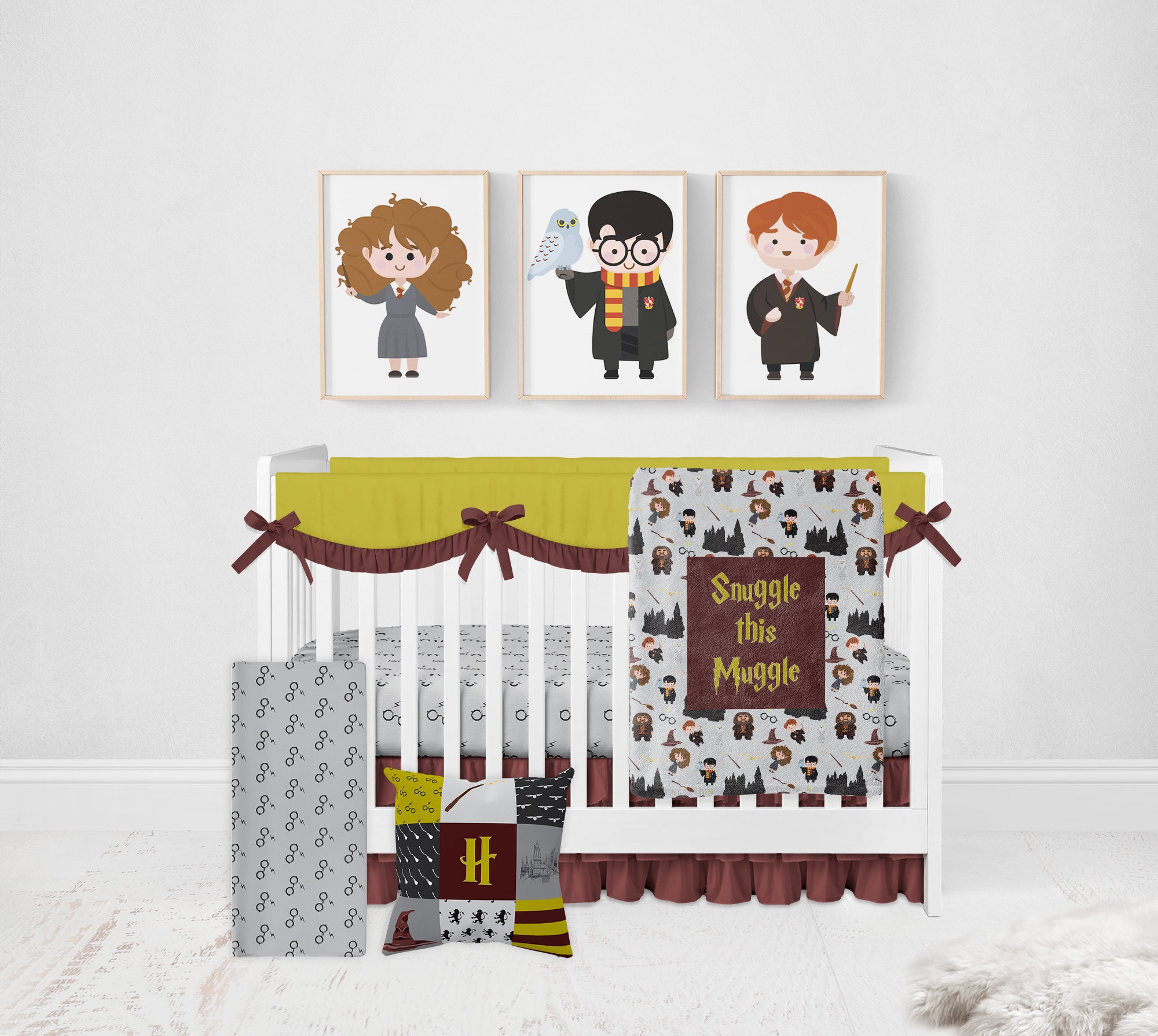 Harry Potter Crib Sheet Harry Potter Crib Bedding Harry Etsy
