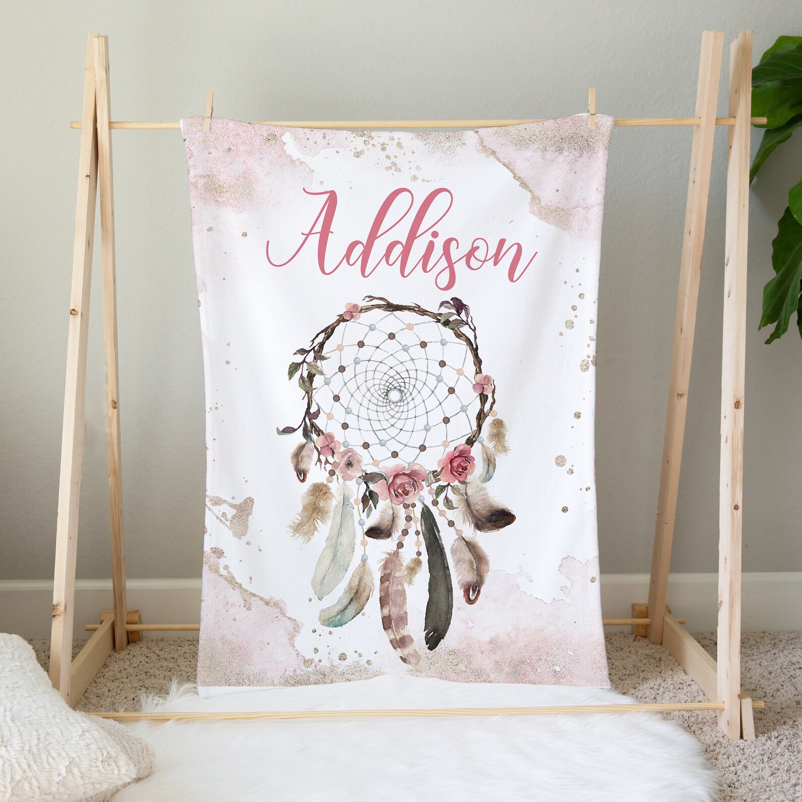 Boho Baby Blanket Custom Baby Blanket Baby Girl Blanket Etsy