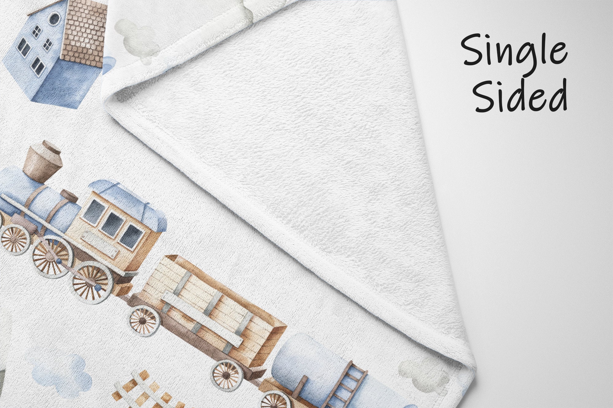 Personalized Train Baby Blanket Custom Baby Boy Blanket Baby Etsy