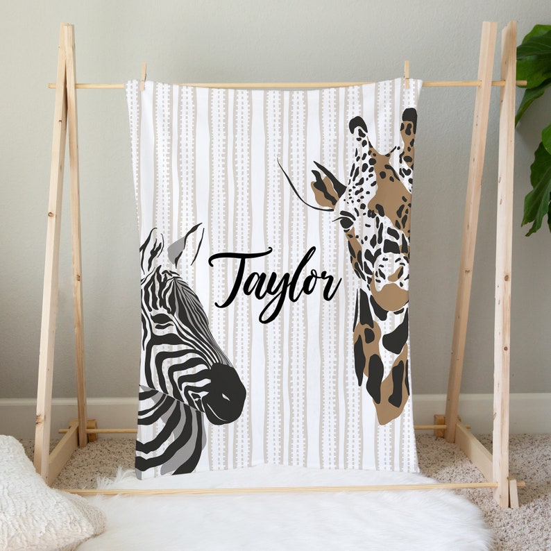 Safari Crib Bedding Set Neutral Crib Bedding Set Safari Etsy