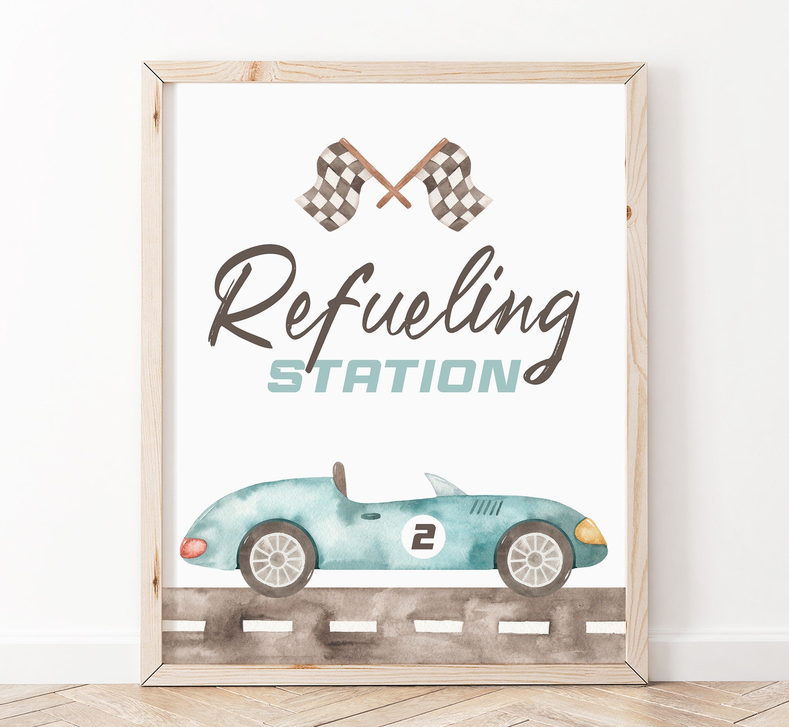 Fueling Station Race Car Sign Race Car Birthday Sign Two - Etsy