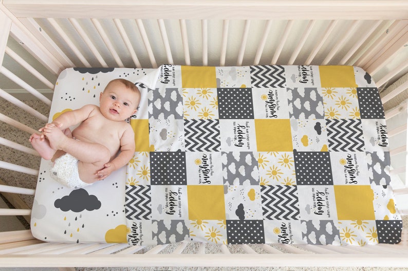 Gender Neutral Crib Bedding Set You Are My Sunshine Nursery Etsy