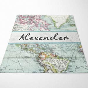 Personalized Travel Baby Blanket, Custom Baby Boy Blanket, Baby Shower ...