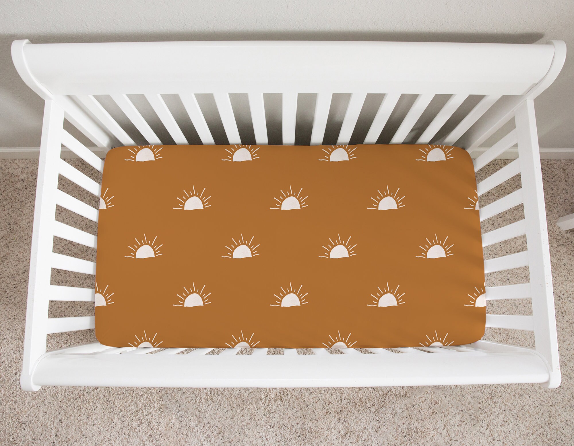Burnt orange sales crib sheets