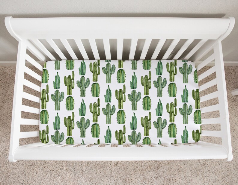 Cactus Crib Bedding Set Boy Baby Boy Crib Bedding Cactus Etsy