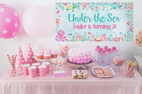 Under the Sea Birthday Banner, Under the Sea Party Decorations