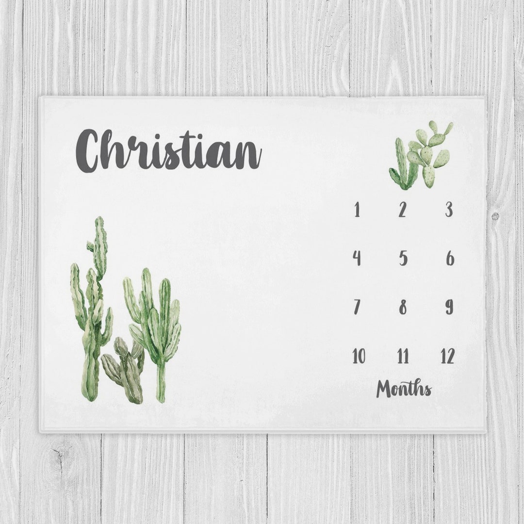 Cactus milestone blanket hotsell