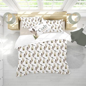 Black Duck Mallard Pattern Print Duvet Cover Bedding Set