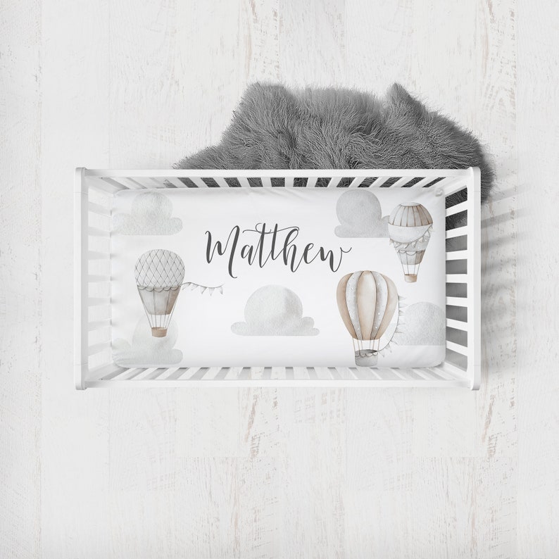 Hot Air Balloon Crib Bedding Set Neutral Crib Bedding Hot Etsy