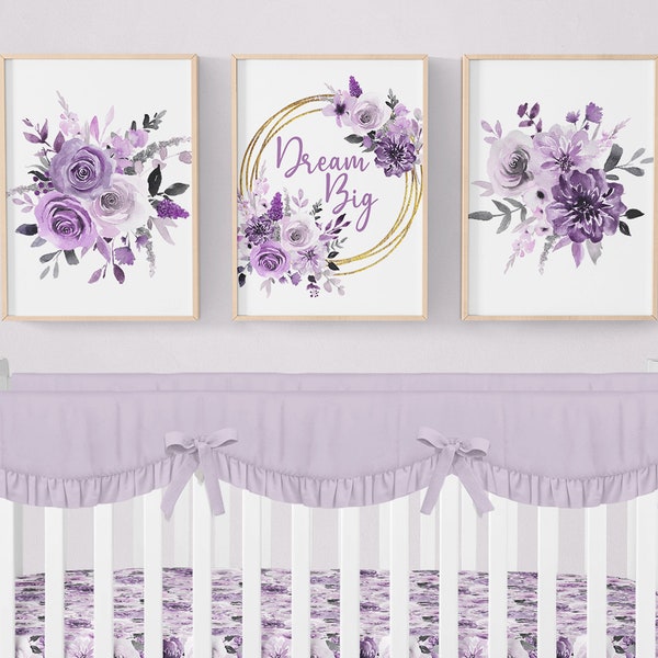 Purple Nursery Decor Etsy