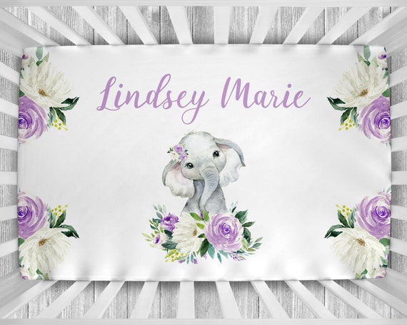 Mini crib elephant deals bedding