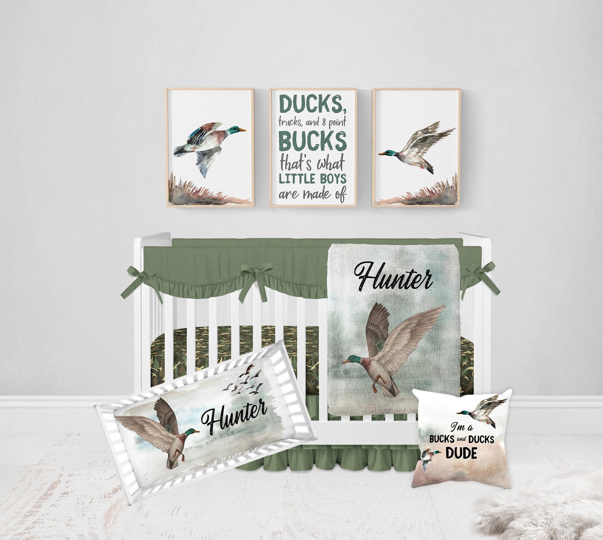 Mallard Duck Hunting Baby Bedding Duck Hunting Crib Bedding Etsy