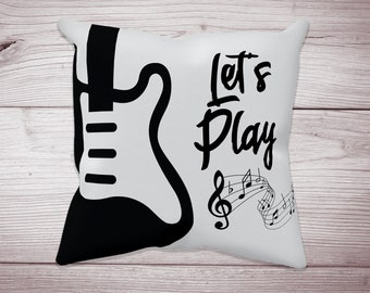 Almohada de guitarra, almohada de guardería musical, ropa de cama de cuna  con guitarra, guardería de guitarra, ropa de cama de guitarra, guardería de 