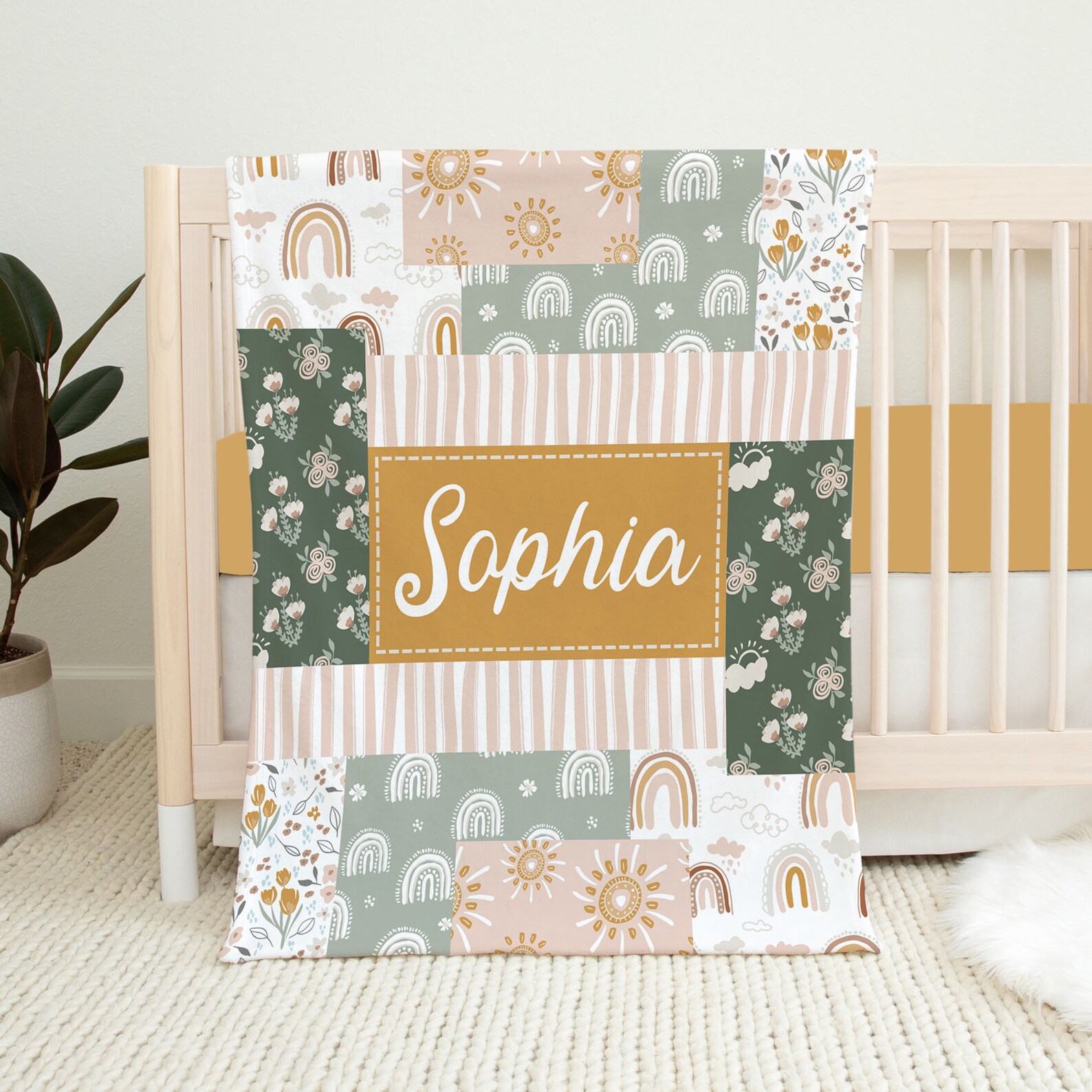 Boho Crib Bedding Set Girl Baby Girl Crib Bedding Boho Etsy