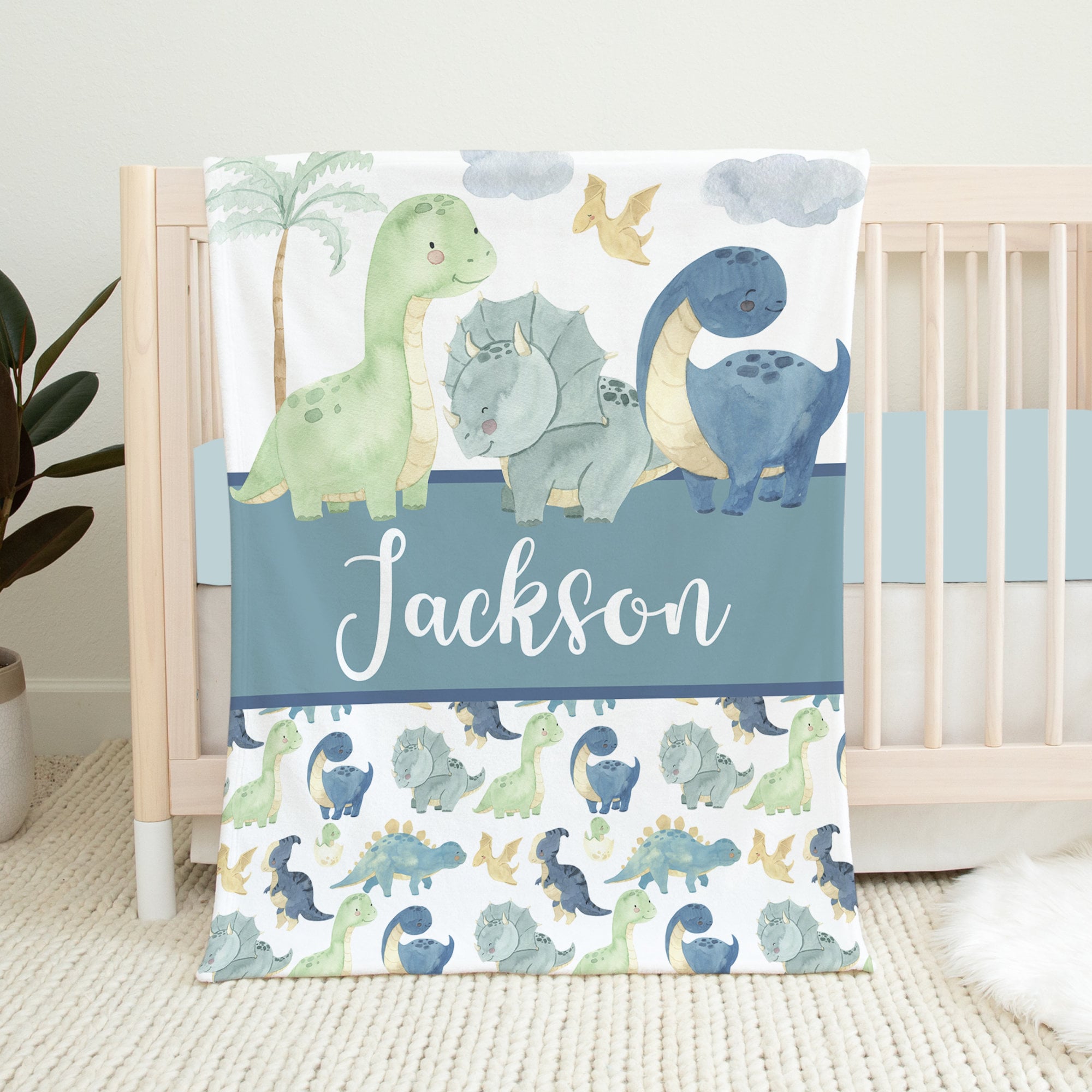 LVYZIHO Dinosaur And Butterfly Baby Blanket Personalized Name Boy / Girl  Blanket - 30x40 / 48x60 / 60x80 Inches - Fleece Blanke - AliExpress