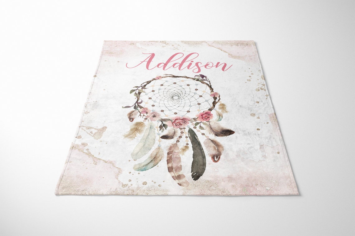 Boho Baby Blanket Custom Baby Blanket Baby Girl Blanket Etsy