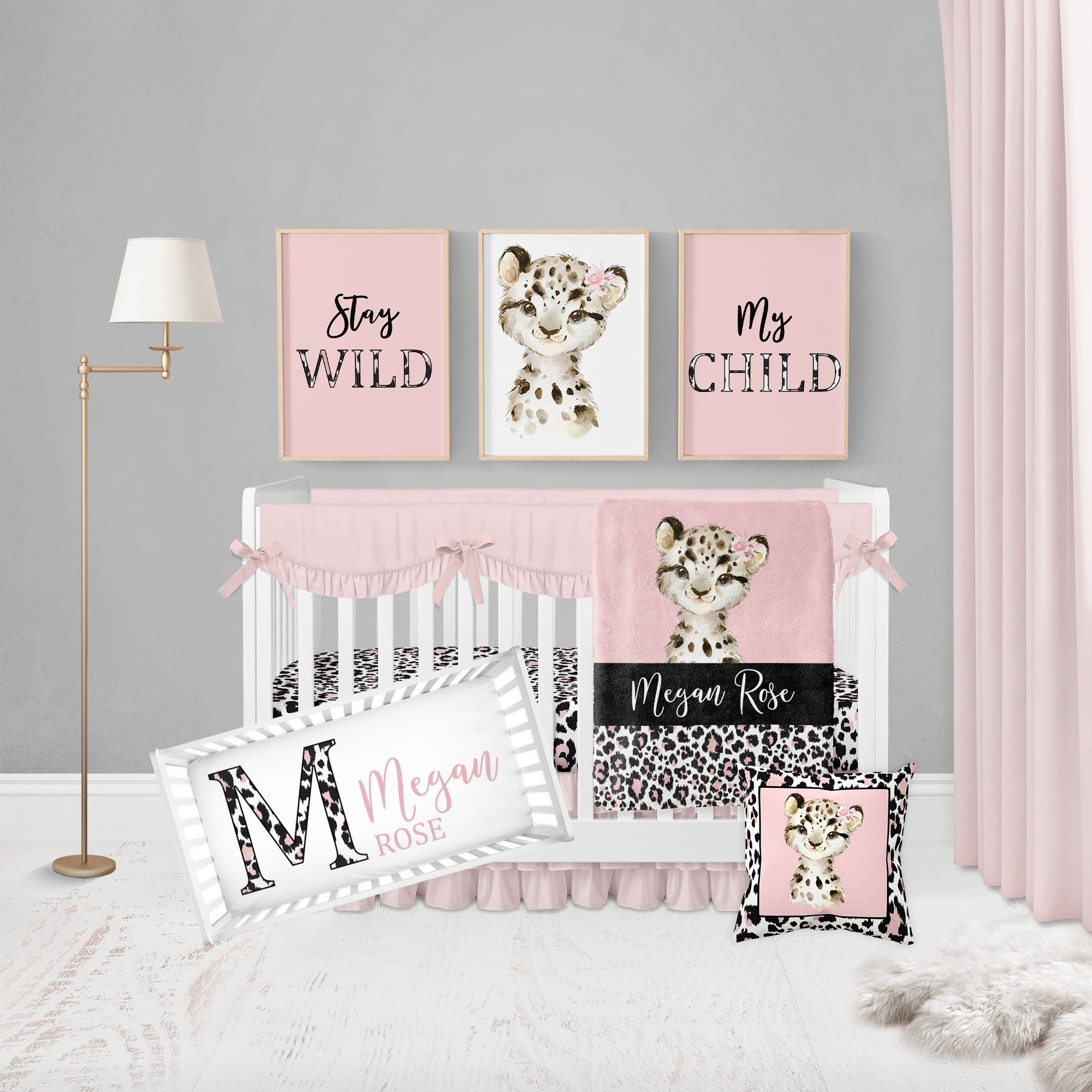 Leopard print crib bedding online