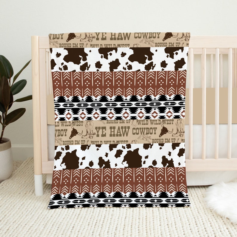 Baby Boy Crib Bedding Set Cowboy Baby Bedding Western Crib Etsy