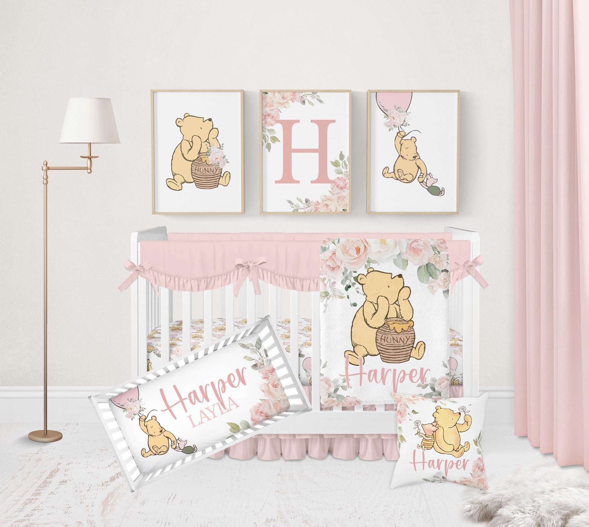 Nursery Bedding Winnie The Pooh Bumper Pads Bumper Pads Winnie The Pooh Cot Bumper Set Winnie The Pooh Crib Bedding Set  With Bumper