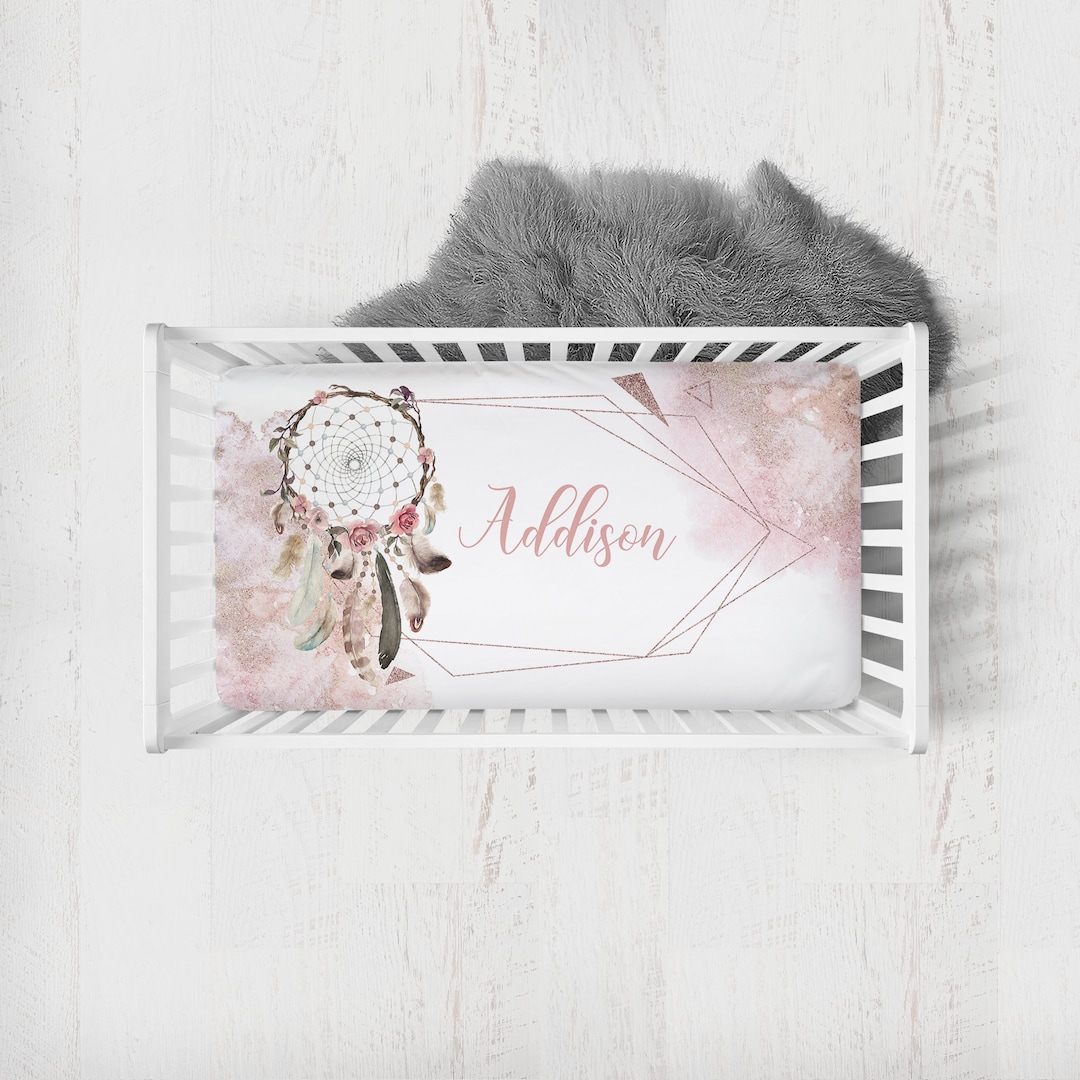 Boho Crib Sheet, Custom Boho Crib Sheet, Bohemian Crib, Dream Catcher