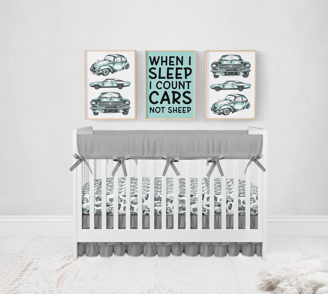 Car Nursery Prints Car Nursery Decor Set of 3 Prints Cars Etsy