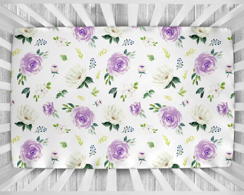 Safari Crib Bedding Set Purple Crib Bedding Floral Crib Etsy
