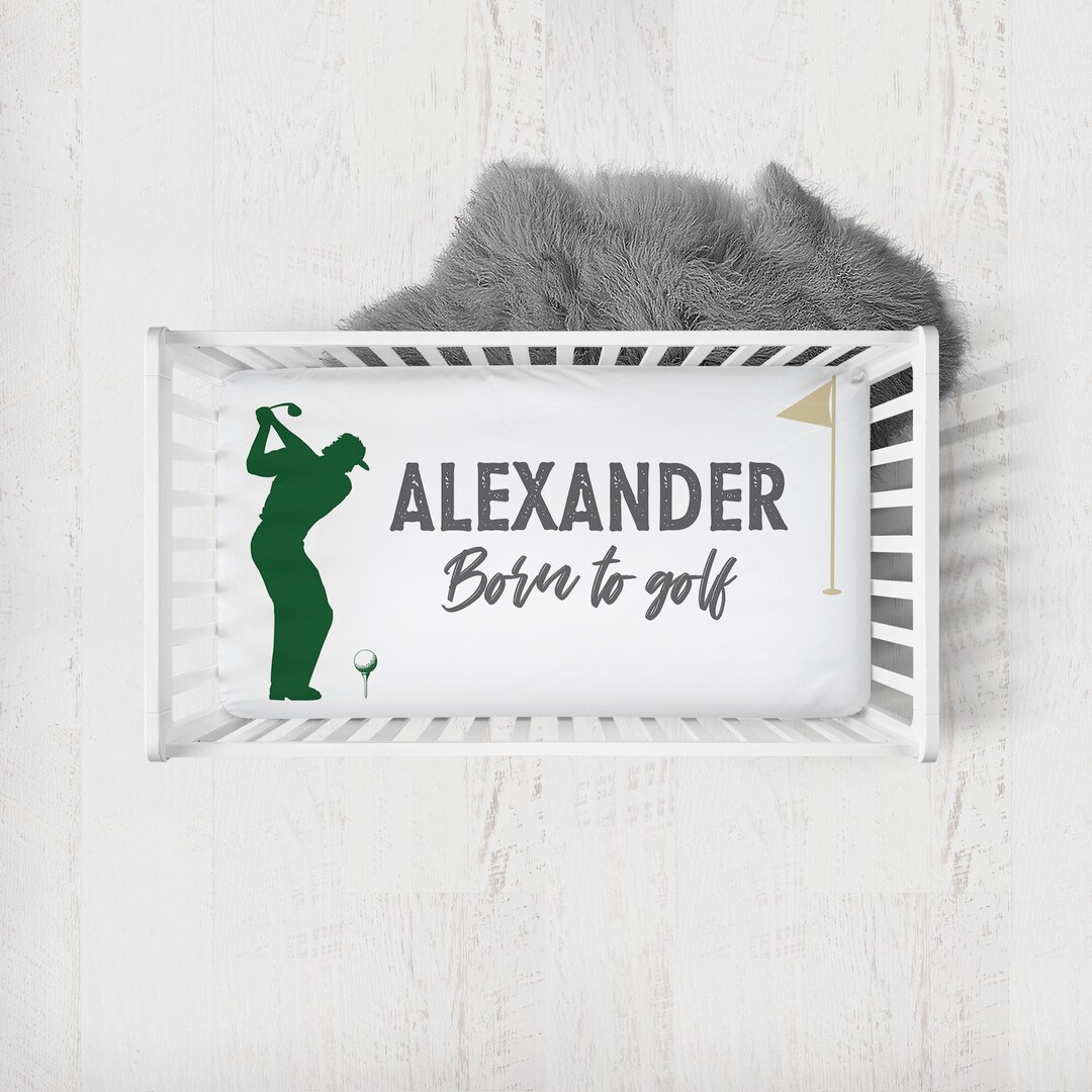 Personalized Golf Crib Sheet Golf Crib Bedding Golf Nursery Etsy