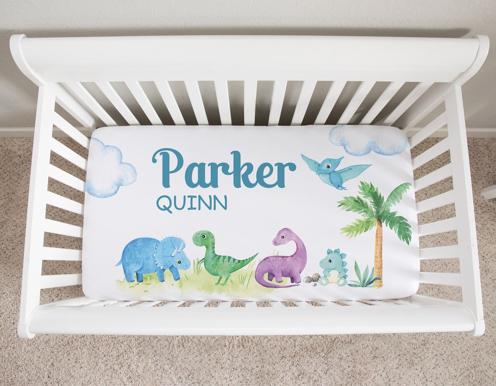 Dinosaur Crib Sheet Dinosaur Crib Bedding Dinosaur Nursery Etsy