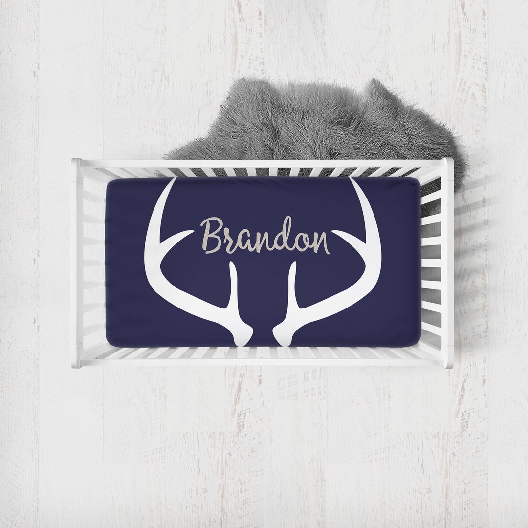 Woodland Baby Crib Sheets, Deer Crib Sheets Boy, Personalized Crib